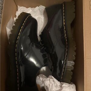 DOC MARTENS Black Patent Leather Men's Shoes